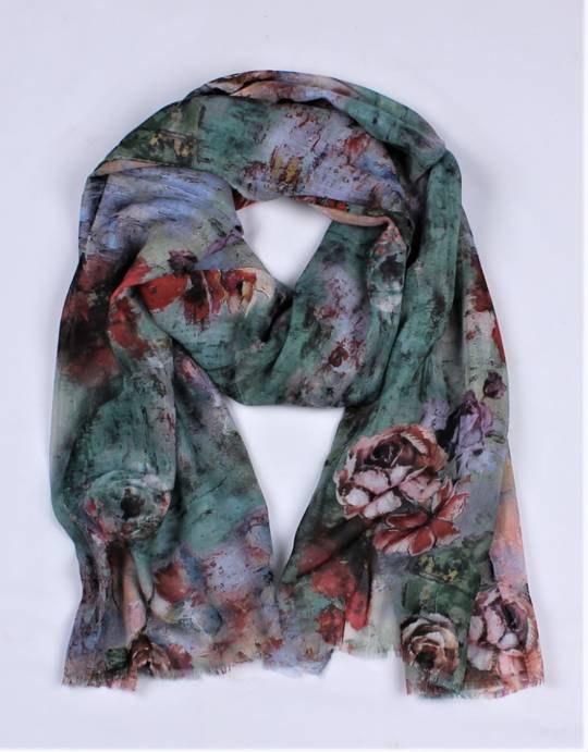 Alice & Lily printed scarf green Style : SC/4868GRN